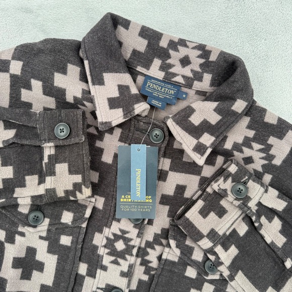 Pendleton Women's Doublesoft Shirt Jacket Charcoal Tossed Size Small NEW - Picture 2 of 16